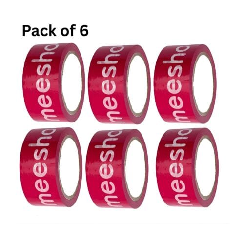 Meesho Branded tape – Pack of 6 (65 Meter)